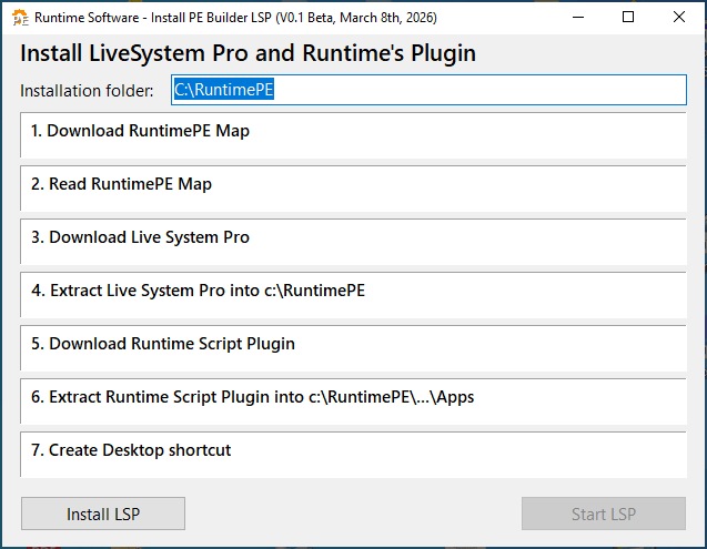 Installing LiveSystem Pro and Runtime's plugin.