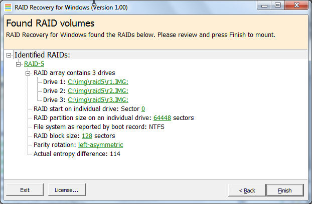 Click to view RAID Recovery for Windows 1.00 screenshot
