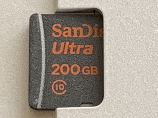 SD card in laptop